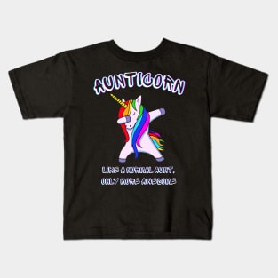 Aunticorn Like a Normal Aunt But More Awesome Vintage Kids T-Shirt